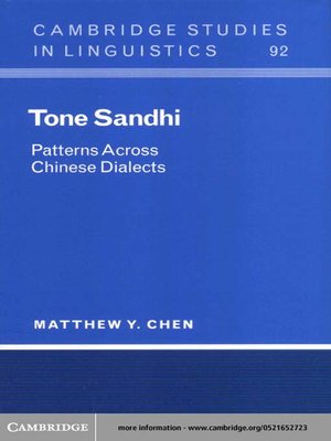 cover image of Tone Sandhi